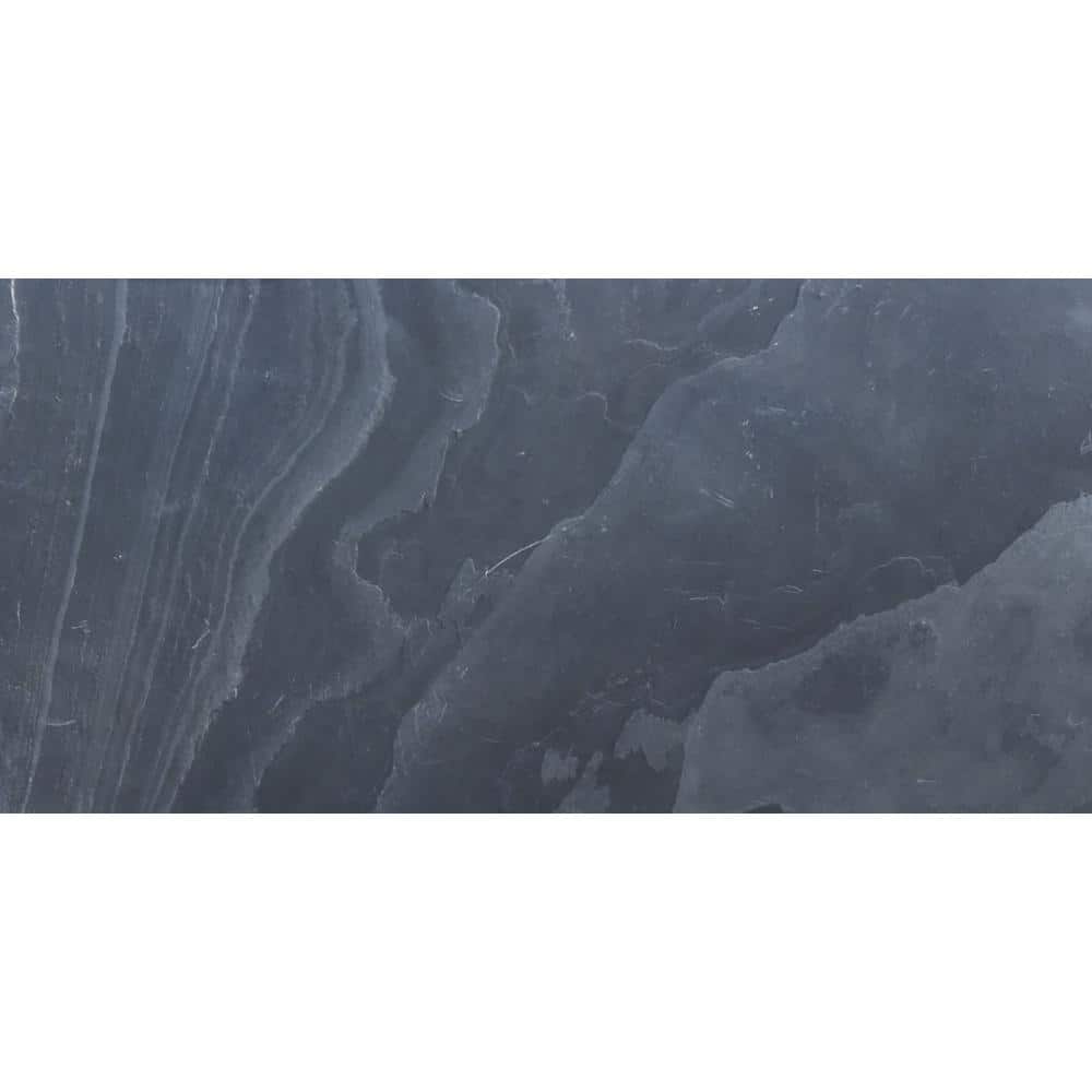 Dundee Deco Falkirk Johnstone 2/25 in. x 2 ft. x 1 ft. Peel & Stick Black Stone Veneer Decorative Wall Paneling (1)