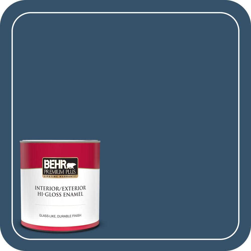 BEHR PREMIUM PLUS 1 qt. #MQ5-58 Velvet Rope Hi-Gloss Enamel Interior/Exterior Paint & Primer (1)
