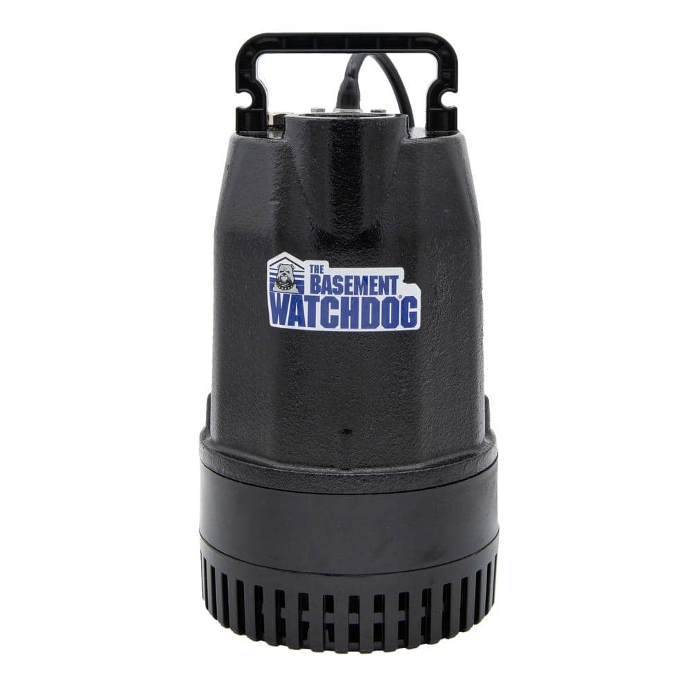 Basement Watchdog HP Cast Iron Submersible Sump Pump with Top Discharge and Caged Dual Float Switch and Controller (2)