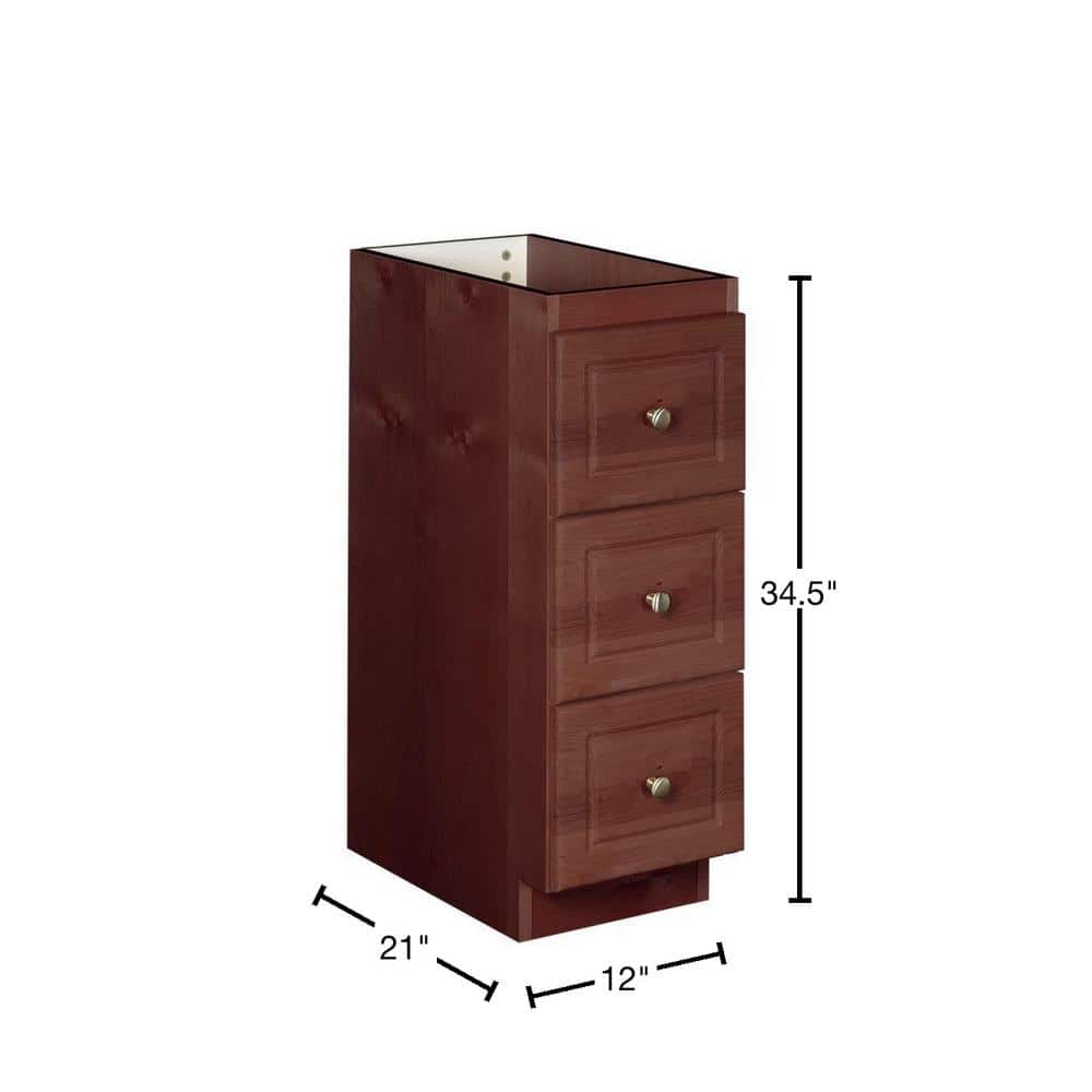 Simplicity by Strasser Ultraline 12 in. W x 21 in. D x 34.5 in. H Simplicity Vanity Bridges and Side Cabinets without Tops in Dark Alder (3)