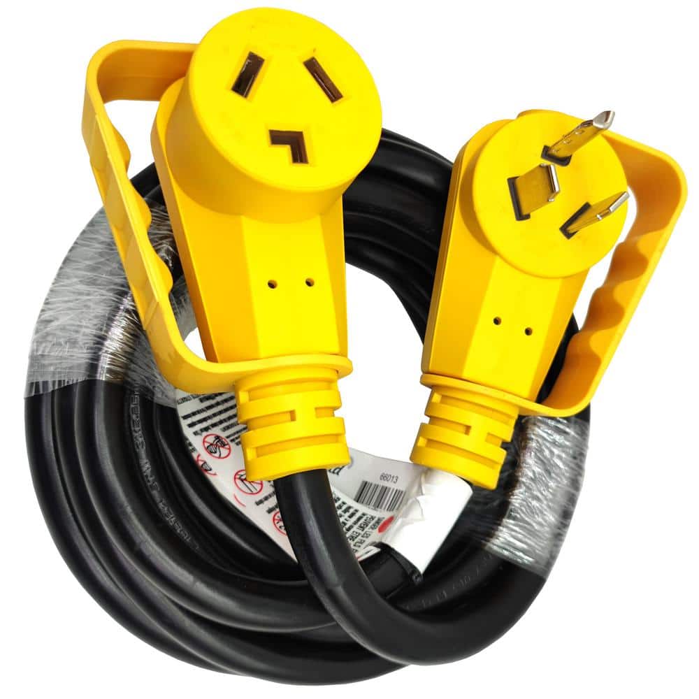 parkworld 25 ft. 10/3 30A 125/250-Volt Indoor/Outdoor 3 Prong NEMA 10-30 Dryer Extension Cord with Handle and Lighted end, Black (1)