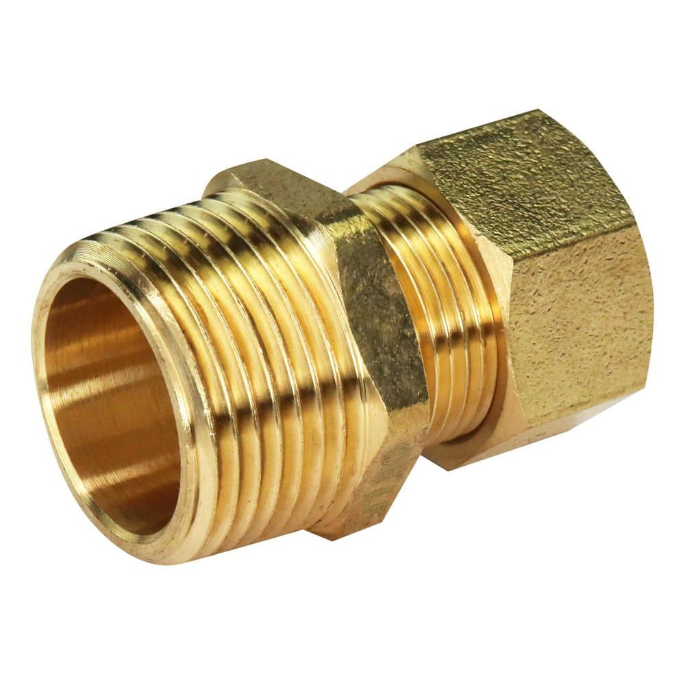 Apollo 1/2 in. x 3/4 in Brass Compression x MIP Water Heater Adapter Fitting (2-Pack) (2)