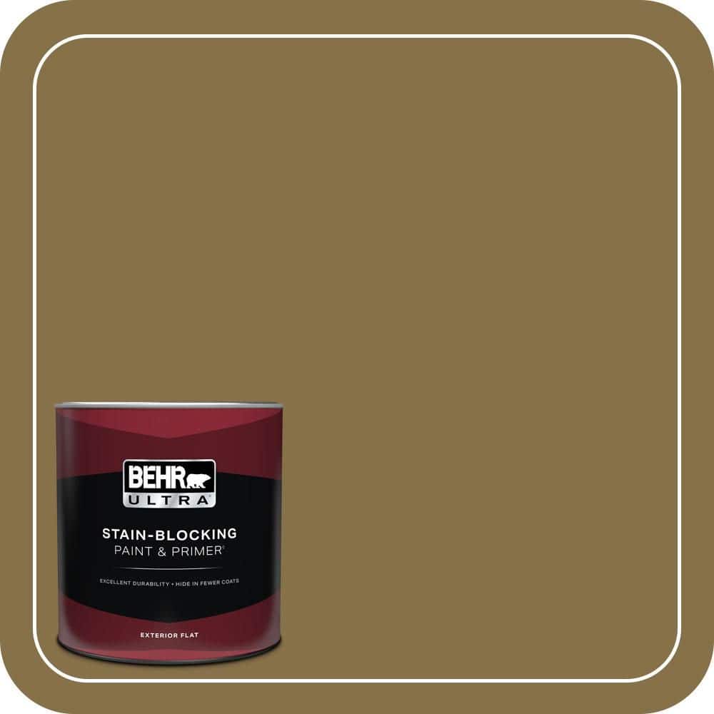 BEHR ULTRA 1 qt. #S320-7 African Plain Flat Exterior Paint & Primer (1)