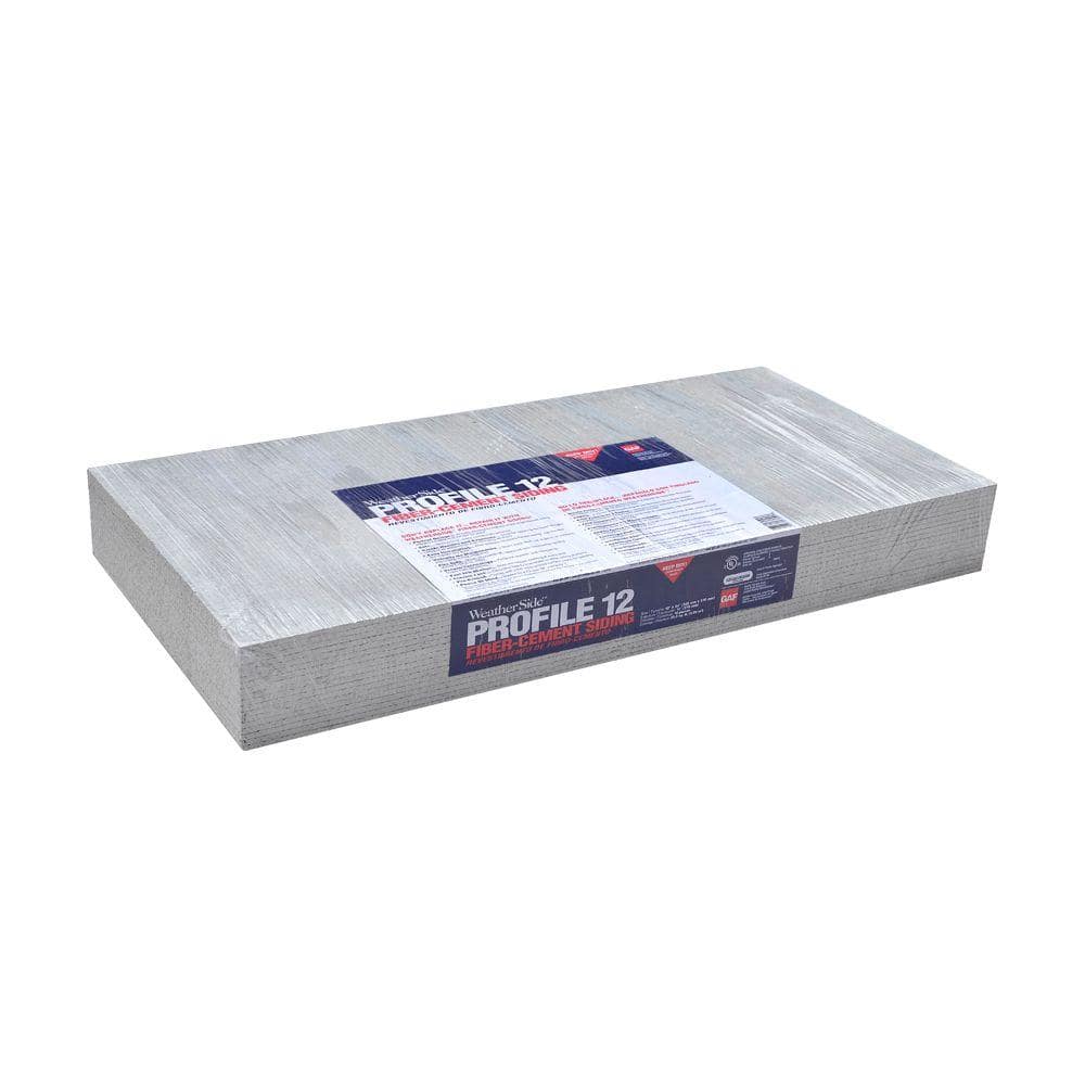 GAF WeatherSide Profile12 12 in. x 24 in. Fiber-Cement Siding Shingle (18-Bundle) (4)
