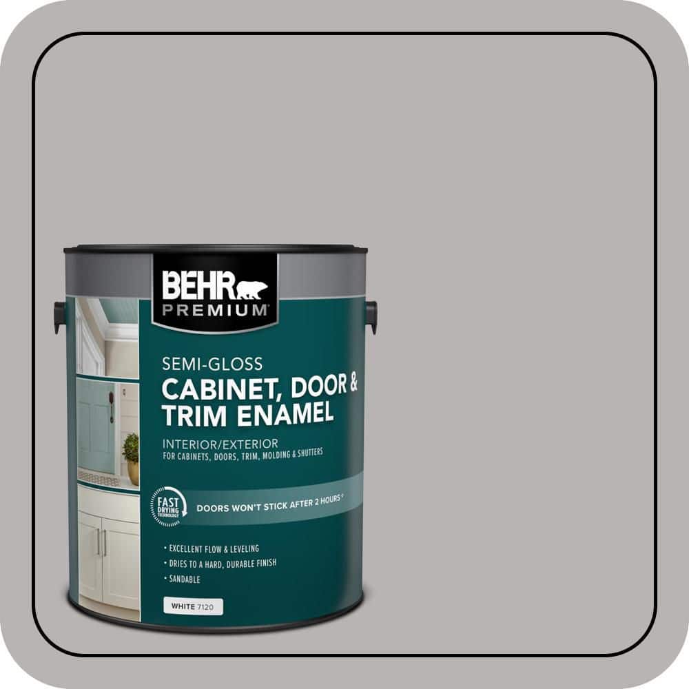 BEHR PREMIUM 1 gal. #790E-3 Porpoise Semi-Gloss Enamel Interior/Exterior Cabinet, Door & Trim Paint