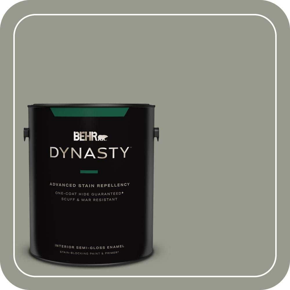 BEHR DYNASTY 1 gal. #MQ6-21 Hunters Hollow One-Coat Hide Semi-Gloss Enamel Interior Stain-Blocking Paint & Primer