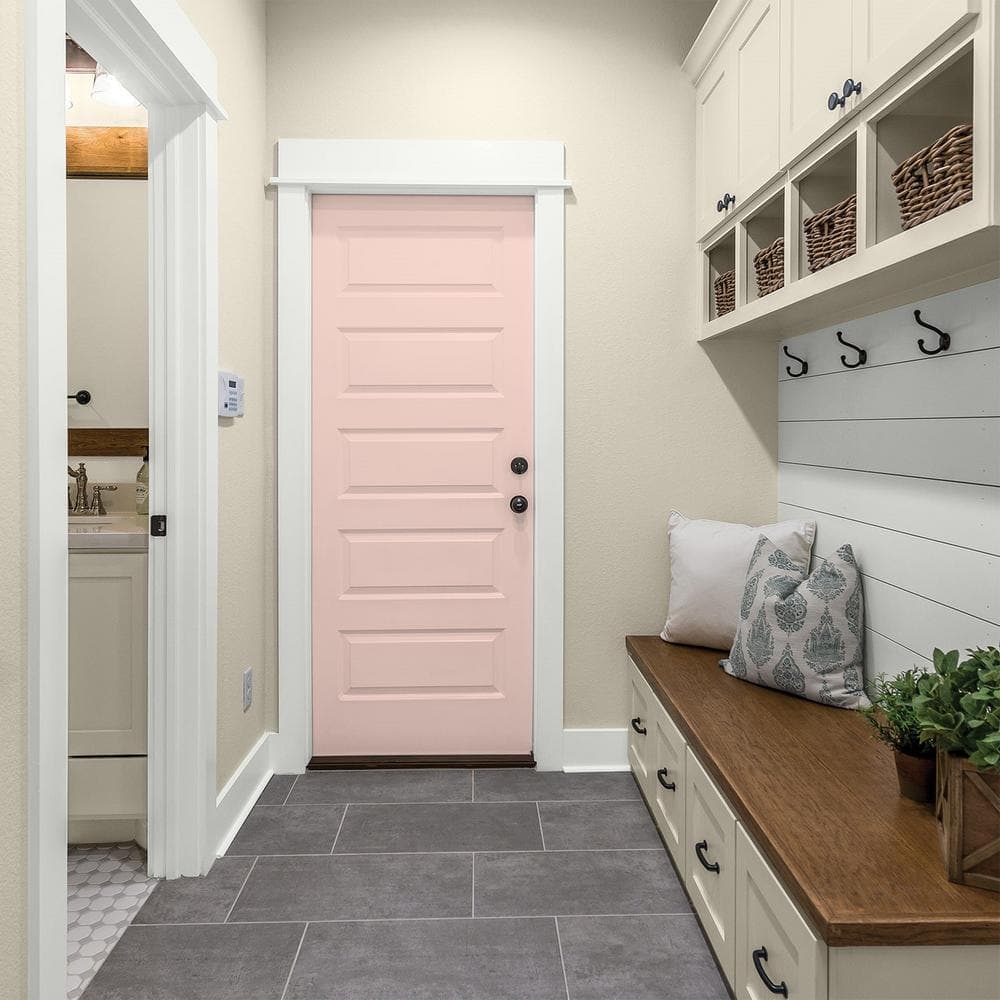 Glidden Premium 1 gal. Chic Peach PPG1192-3 Semi-Gloss Interior Latex Paint (4)