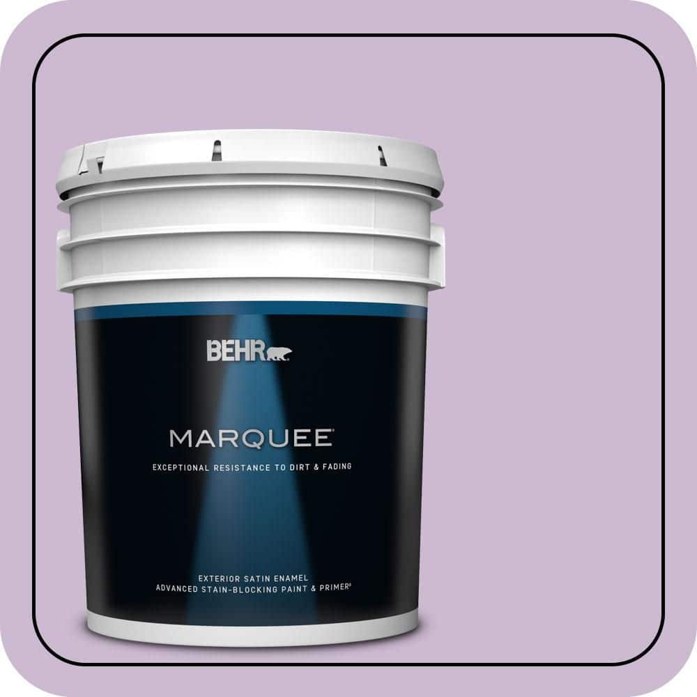 BEHR MARQUEE 5 gal. #660C-3 Sweet Petal Satin Enamel Exterior Paint & Primer