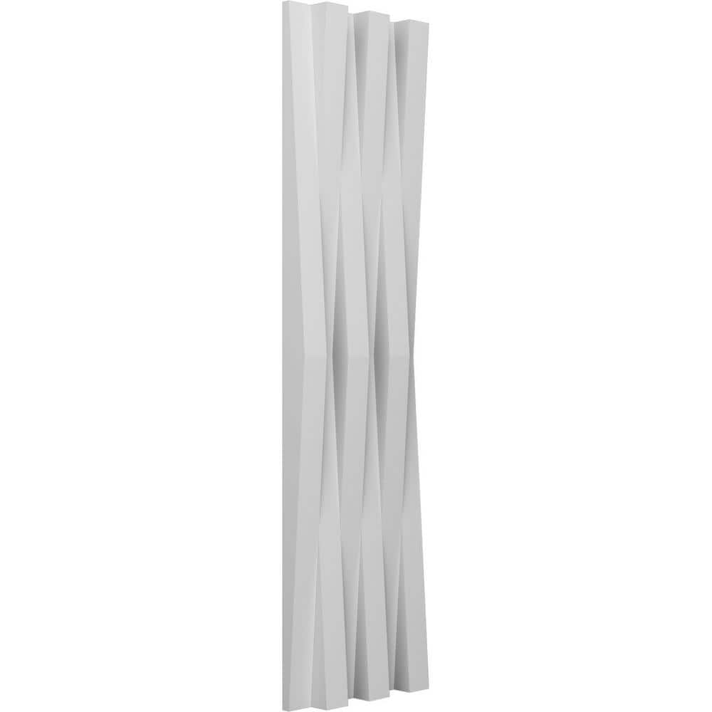 Ekena Millwork 1 in. x 1/2 ft. x 2 ft. EdgeCraft Tigris Style Seamless White PVC Decorative Wall Paneling (12-Pack) (3)