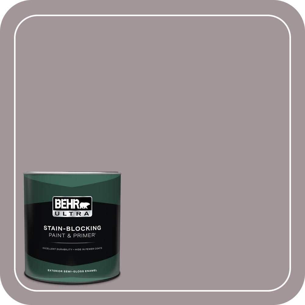 BEHR ULTRA 1 qt. #PPU17-13 Heather Plume Semi-Gloss Enamel Exterior Paint & Primer