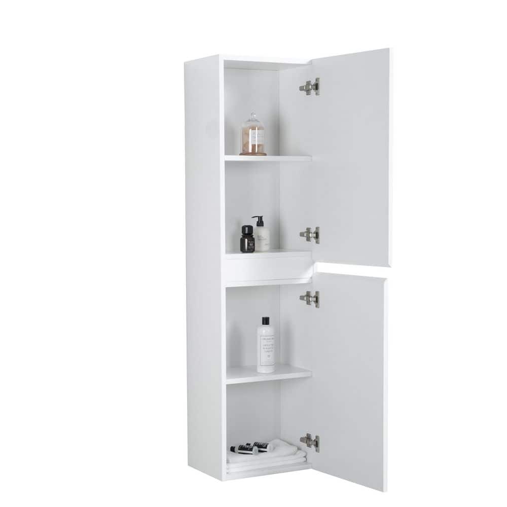 Boosicavelly 16 in. W x 12 in. D x 59 in. H Bathroom Storage Wall Cabinet in White (3)