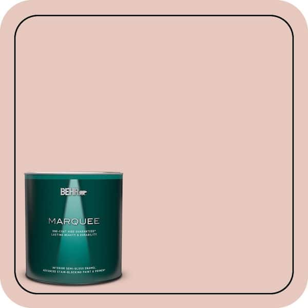 BEHR PREMIUM PLUS #210E-3 Almond Willow Flat Interior/Exterior Paint & Primer Color Sample (4)