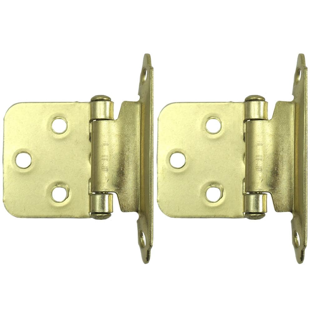 Laurey Face Frame Polished Brass Full Inset Self-Closing Hinge (25 -Pack) (3)