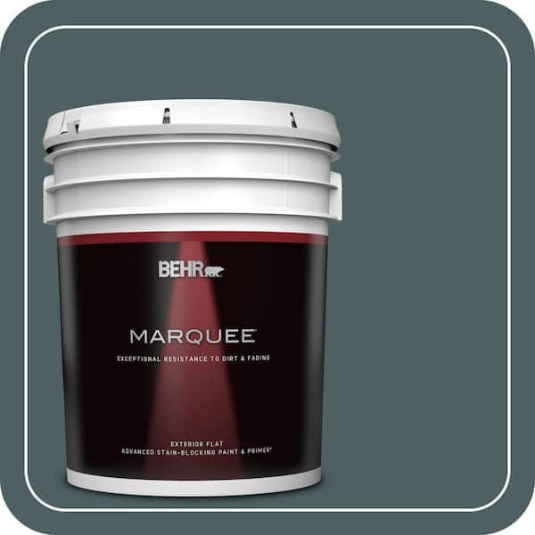 BEHR MARQUEE 5 gal. #PPU12-20 Underwater color Flat Exterior Paint & Primer (2)