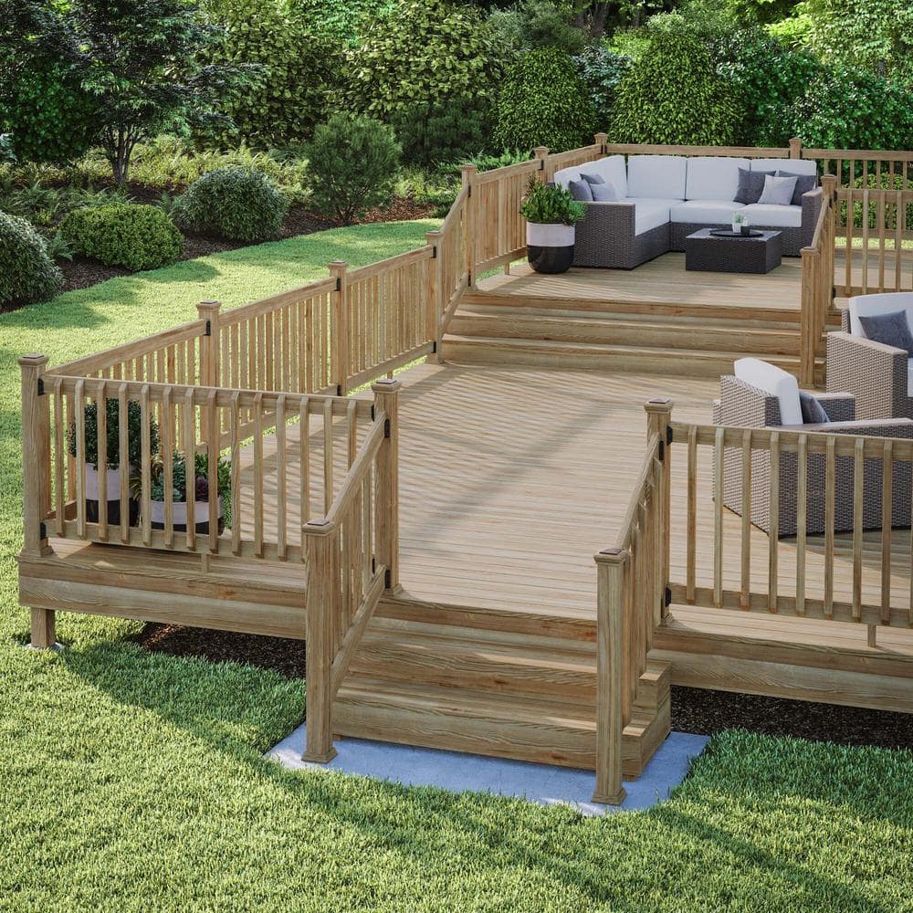 Deckorators 4 in. x 4 in. Newport Copper High Top Cedar Wood Post Cap (3)