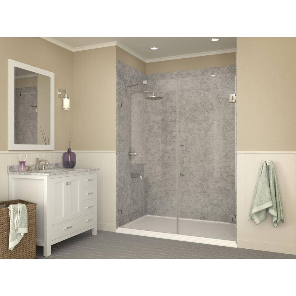 ANZZI Plateau Series 60 in. L x 36 in. W Barrier Free Shower Base in White (2)