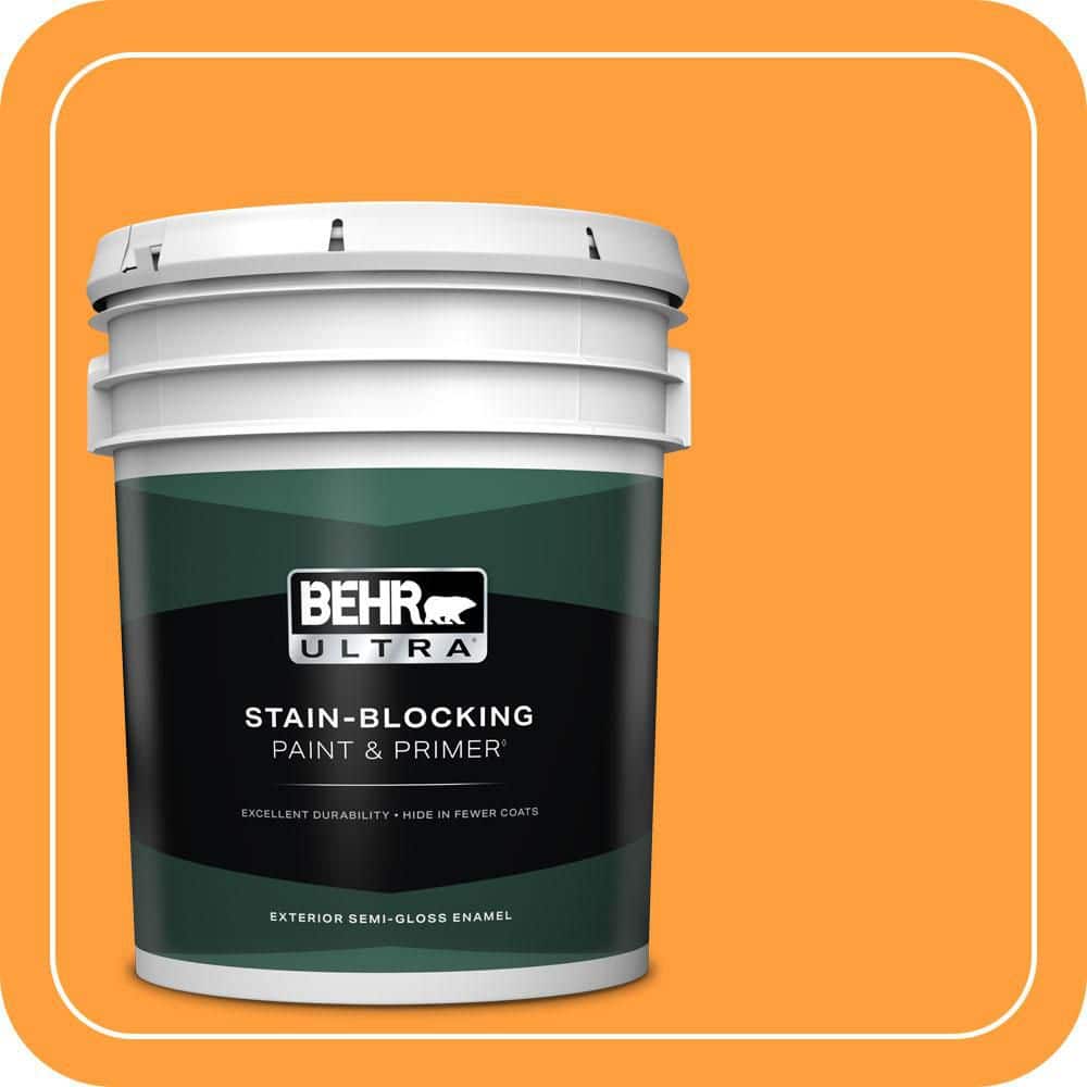 BEHR ULTRA 5 gal. #S-G-300 Hawaiian Passion Semi-Gloss Enamel Exterior Paint & Primer