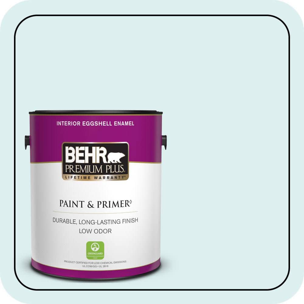 BEHR PREMIUM PLUS 1 gal. #510A-1 Soar Eggshell Enamel Low Odor Interior Paint & Primer