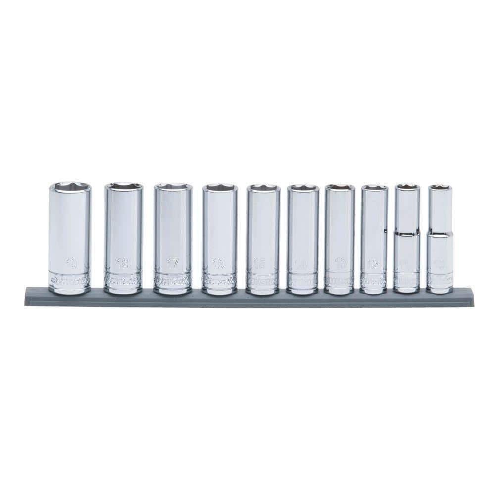 Husky 3/8 in. Drive Deep Metric Socket Set (10-Piece)