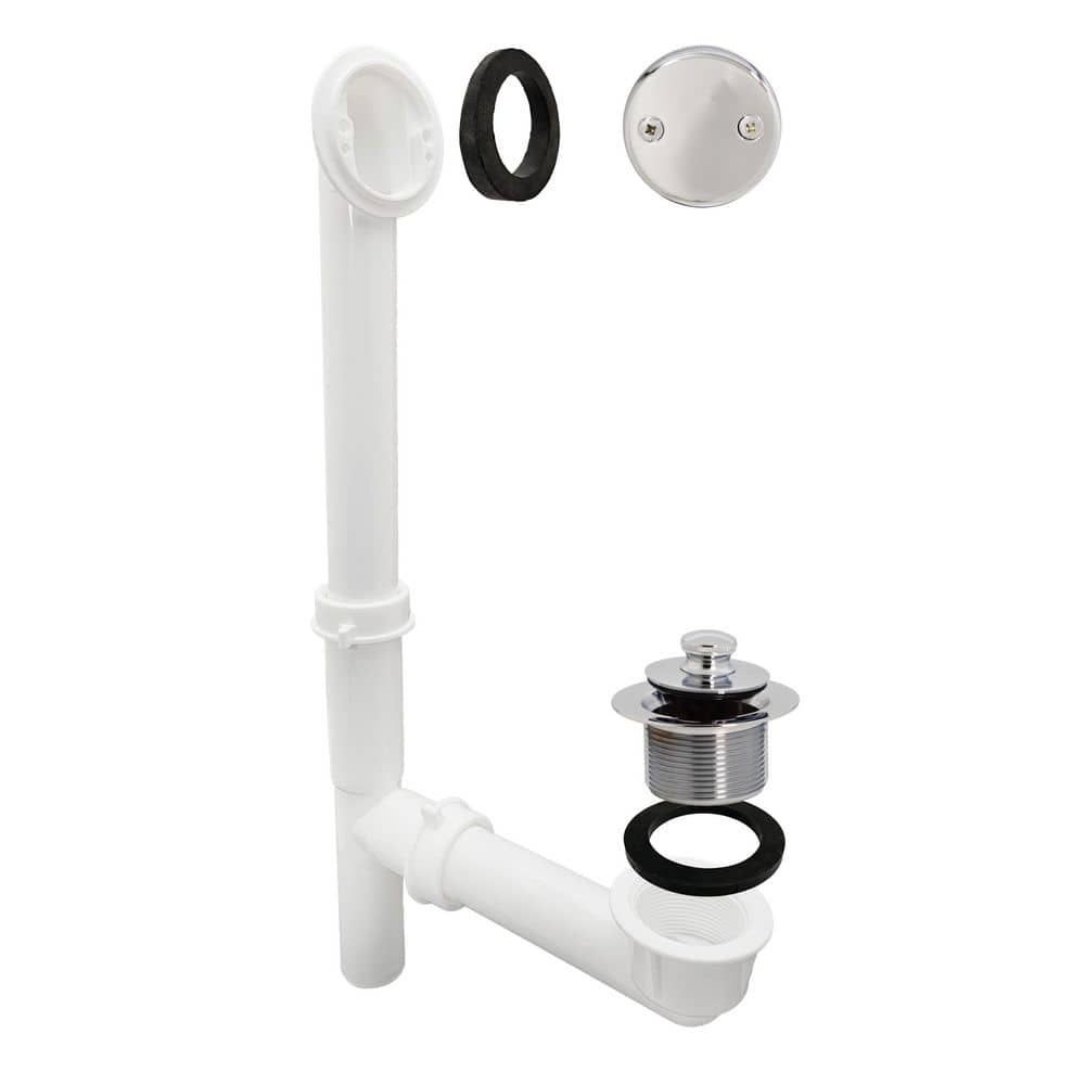 Westbrass 1-1/2 in. Bath Drain Waste and Overflow Assembly in Polished Chrome (1)