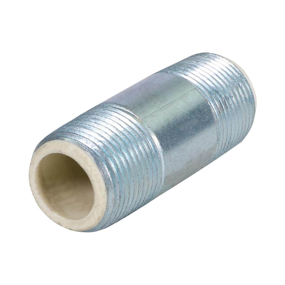 PLUMBFLEX 1 in. x 4 in. Threaded Dielectric Nipple Galvanized Nipple Fitting (1)