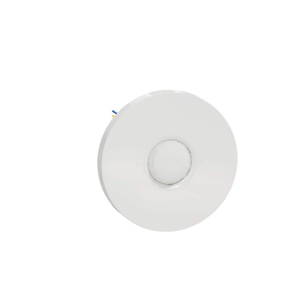 Square D X Series 10 Amp 360-Degrees Ceiling Mount Single-Pole PIR Occupancy Sensor Light Control Back Wire Matte White (1)