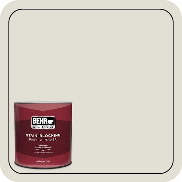 BEHR ULTRA 1 qt. #PPU24-15 Mission White Extra Durable Flat Interior Paint & Primer (2)