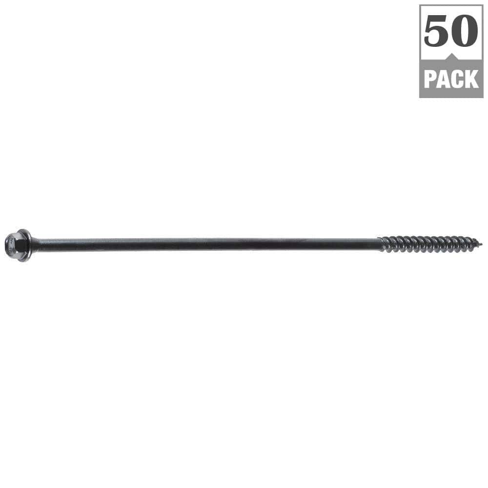 FastenMaster 8 in. TimberLok Coarse Steel Hex Head Heavy-Duty Wood Screws (50-Pack) (3)