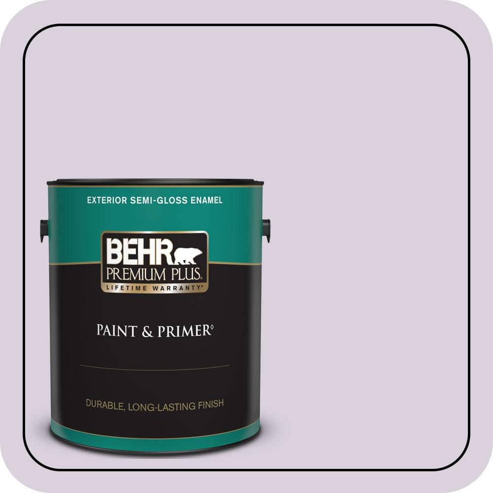 BEHR PREMIUM PLUS 1 gal. #S100-1 Spring Bouquet Semi-Gloss Enamel Exterior Paint & Primer