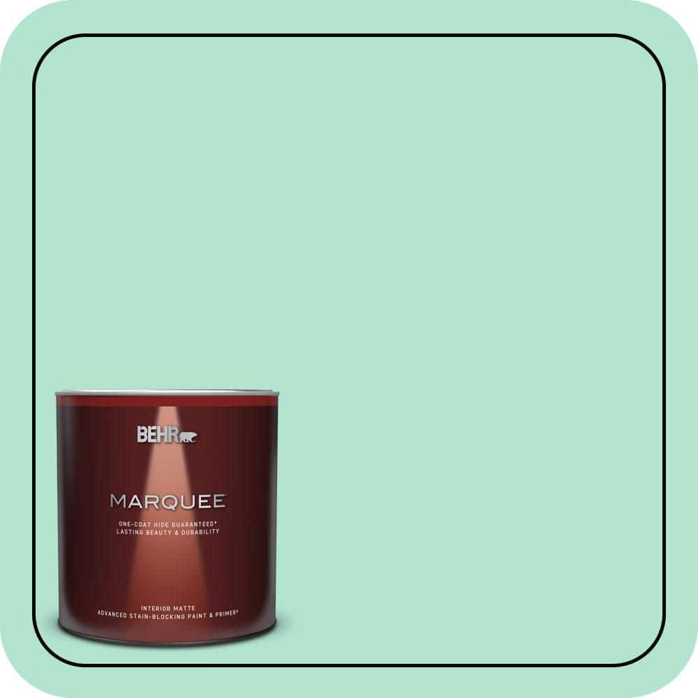 BEHR MARQUEE 1 qt. #P420-2 Crystal Rapids Matte Interior Paint & Primer