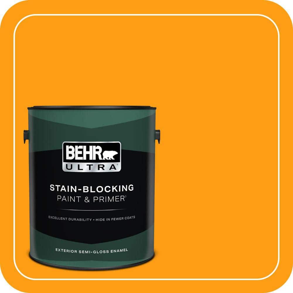 BEHR ULTRA 1 gal. #S-G-290 Orange Peel Semi-Gloss Enamel Exterior Paint & Primer