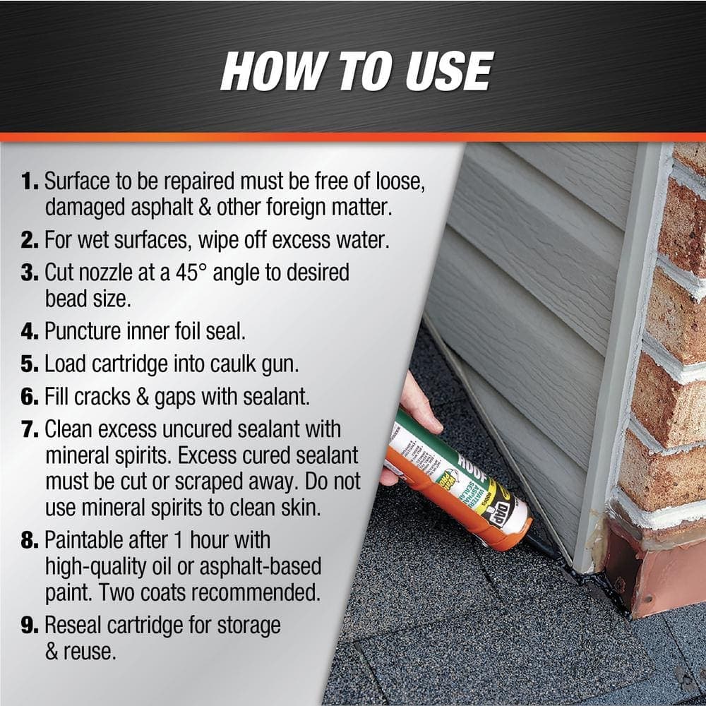 DAP 10.1 oz. Black Exterior Roofing Blacktop & Roof Sealant (3)