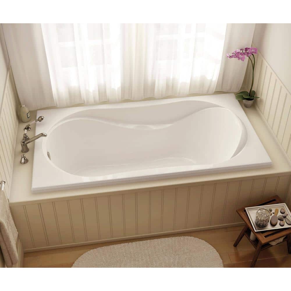 MAAX Cocoon 60 in. x 30 in. Acrylic Rectangular Drop-in Bathtub in White
