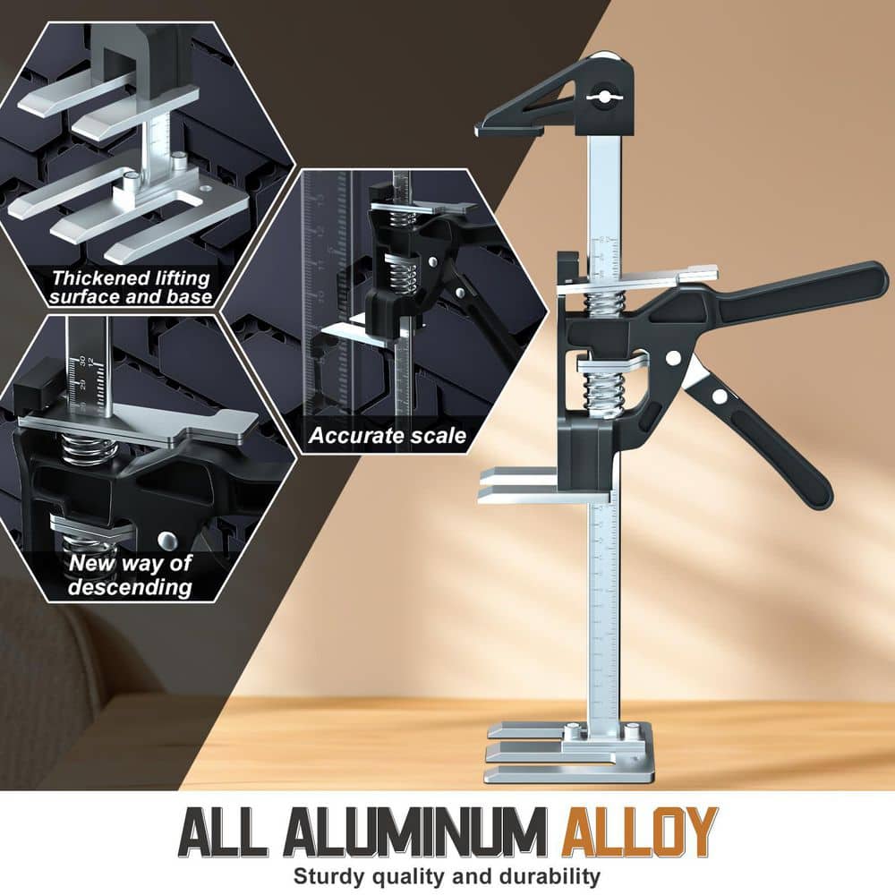 Laybus 15.5 in. Jack Post, Stainless Steel Labor Saving Arm Jack (2-Pack), Furniture Lifts with Handbag, Hand Furniture Jack (3)