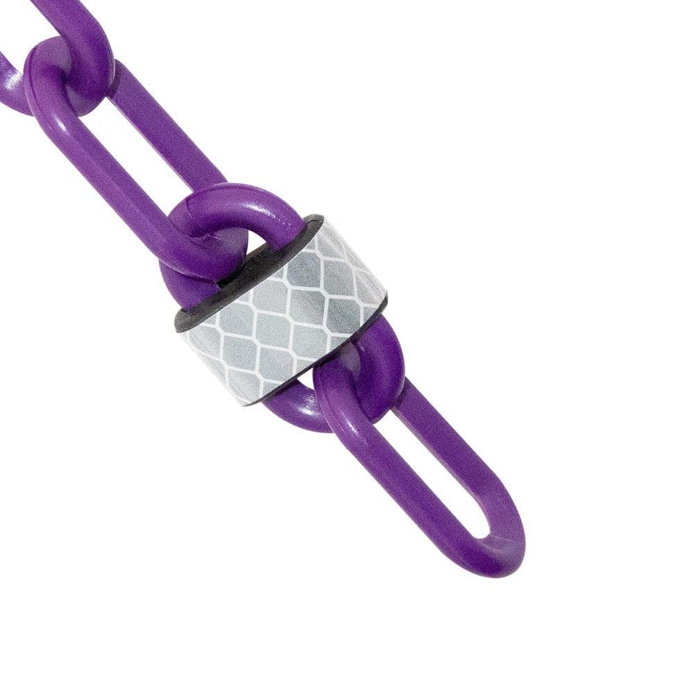 Mr. Chain 2 in. (#8,51 mm) x 25 ft. Purple Reflective Plastic Barrier Chain