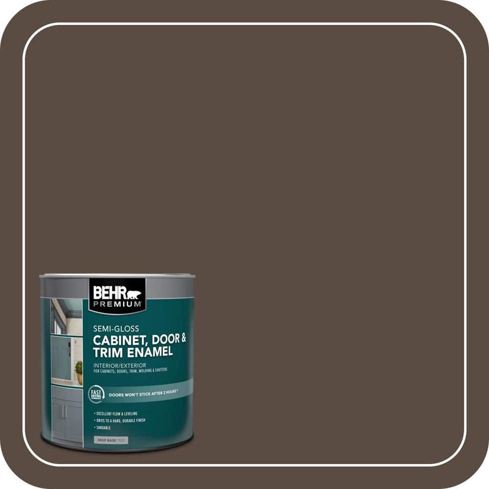 BEHR PREMIUM 1 qt. #MQ2-39 Rare Wood Semi-Gloss Enamel Interior/Exterior Cabinet, Door & Trim Paint