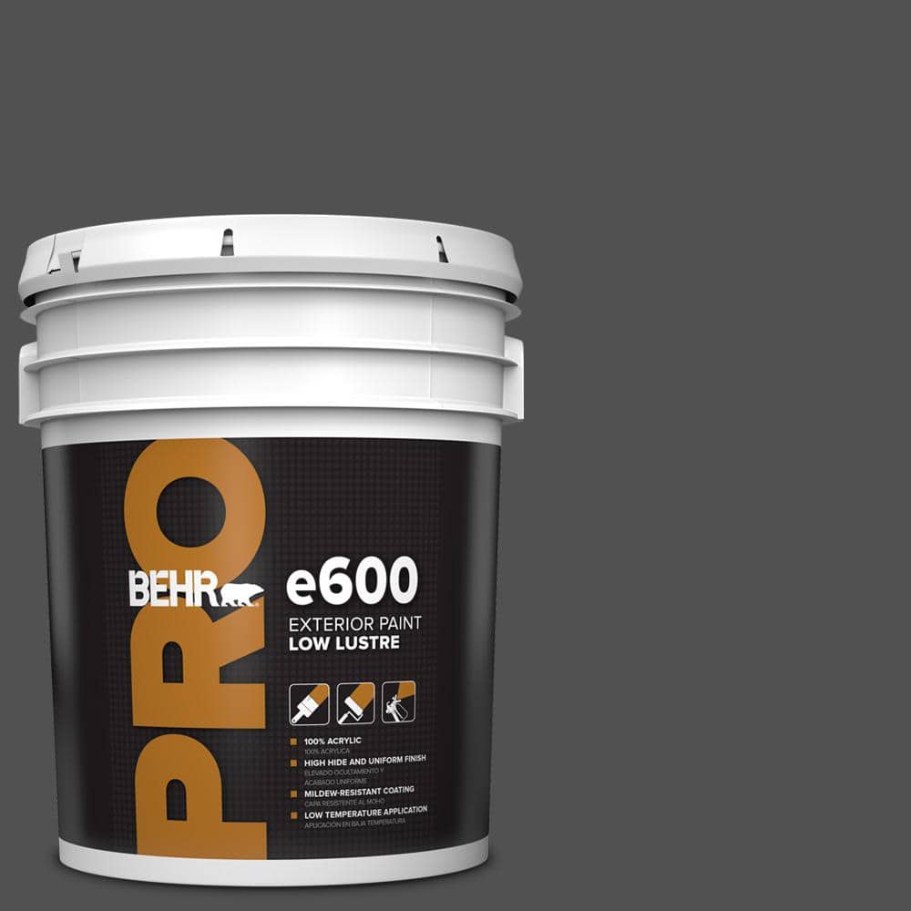 BEHR PRO 5 gal. #N460-7 Space Black Low Luster Exterior Paint