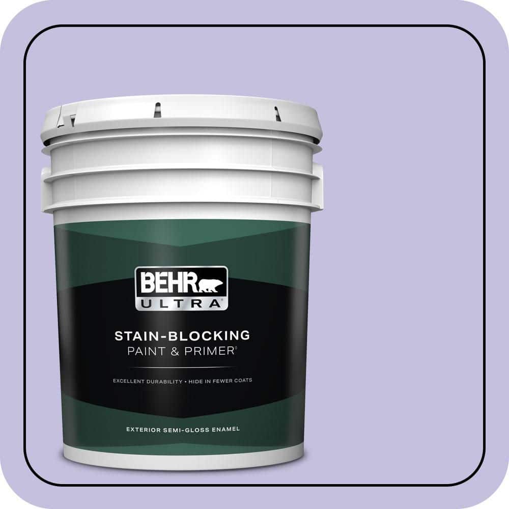 BEHR ULTRA 5 gal. #630A-3 Weeping Wisteria Semi-Gloss Enamel Exterior Paint & Primer
