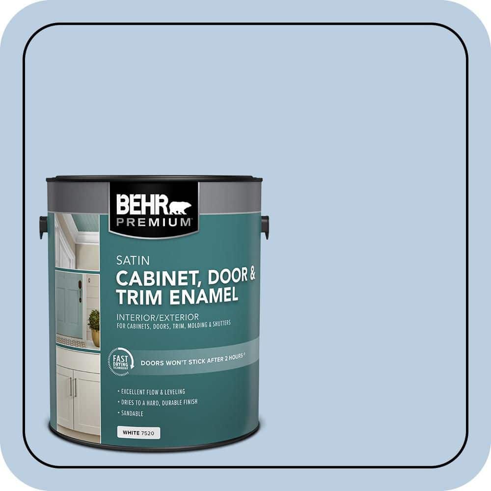BEHR PREMIUM 1 gal. #M530-2 Skys The Limit Satin Enamel Interior/Exterior Cabinet, Door & Trim Paint