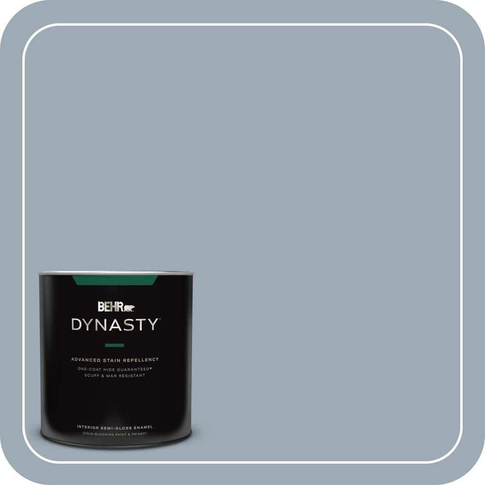 BEHR DYNASTY 1 qt. #T13-6 Twilight Semi-Gloss Enamel Interior Stain-Blocking Paint and Primer