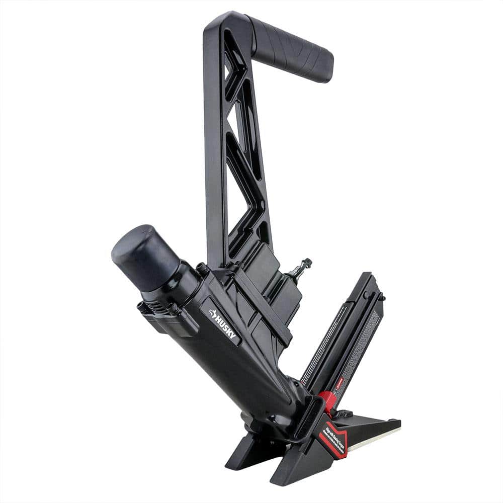 Husky Pneumatic 3-in-1 15.5-Gauge and 16-Gauge 2 in. Flooring Nailer and Stapler with Quick Jam Release (2)