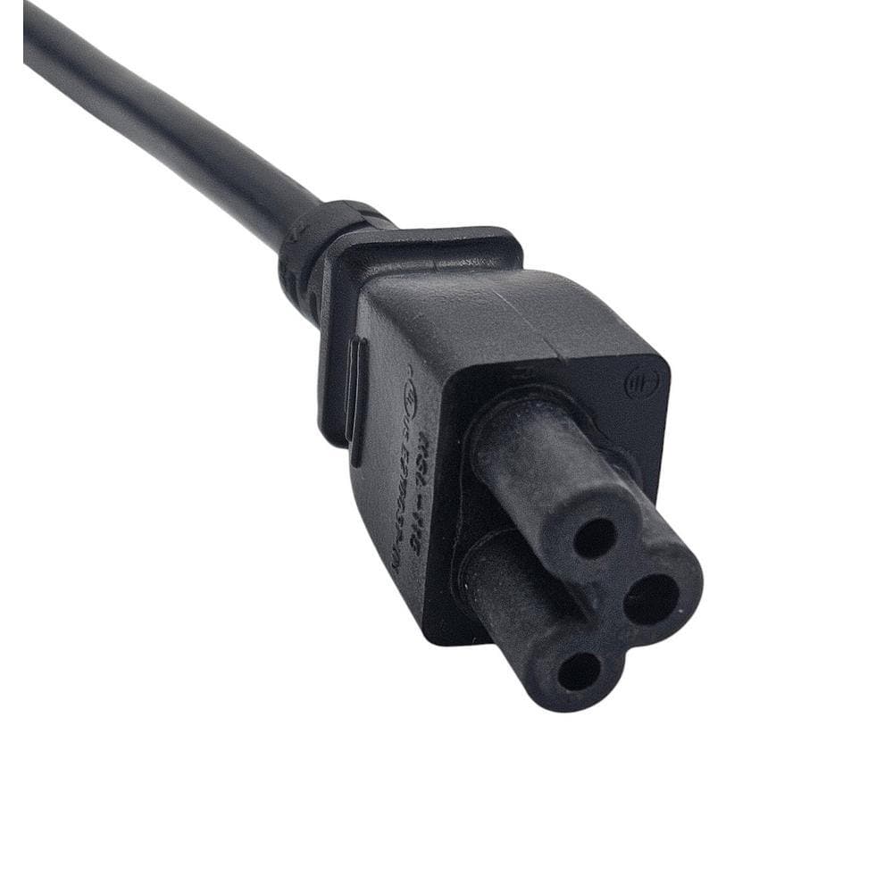 Micro Connectors, Inc 6 ft. NEMA 5-15P to C5 (18AWG)/3-Prong Indoor Notebook/ TV /Power Cord, UL Approved in Black (10-Pack) (3)