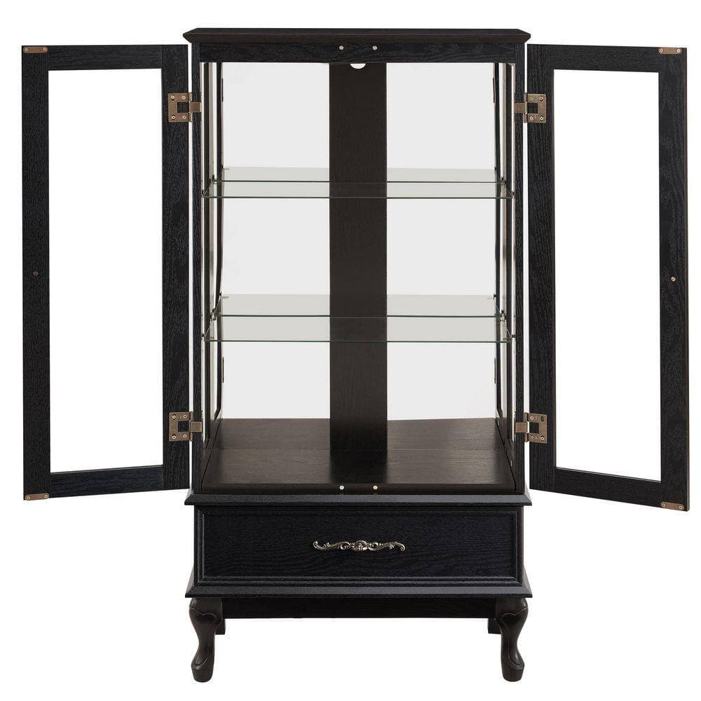COWLOWN 25.98 in. W x 11.81 in. D x 51.58 in. H Bathroom Black Linen Cabinet (1)