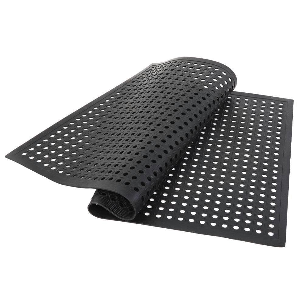 Wudkey 35 in.  x 59 in. Multi-functional Anti-fatigue Drainage Rubber Non-slip Hexagonal Mat for Kitchen & Bathroom (2)