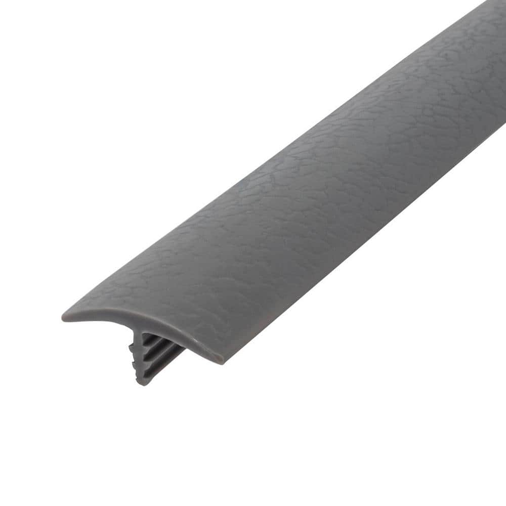 Outwater 3/4 in. Storm Gray Polyethylene Center Barb Hobbyist Pack Bumper Tee Moulding Edging 25 foot long Coil (1)