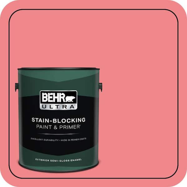 BEHR PREMIUM PLUS #140B-5 Flamingo Dream Enamel Low Odor & Primer (4)