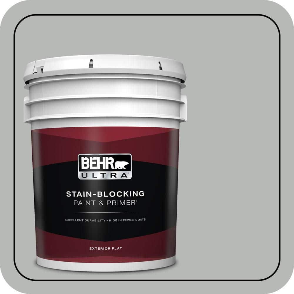 BEHR ULTRA 5 gal. #N460-3 Lunar Surface Flat Exterior Paint & Primer