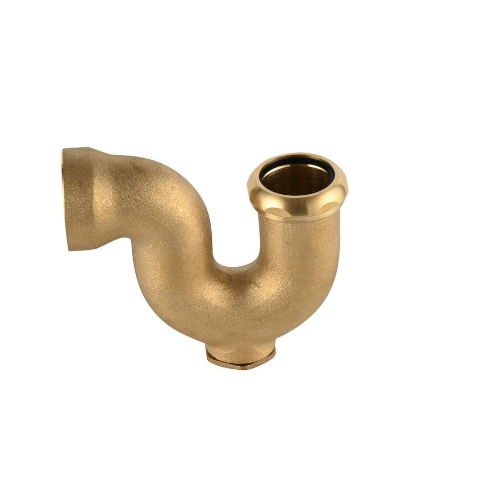 Everbilt NY Code 1-1/4 in. Brass Unfinished Cast Sink Drain P-Trap