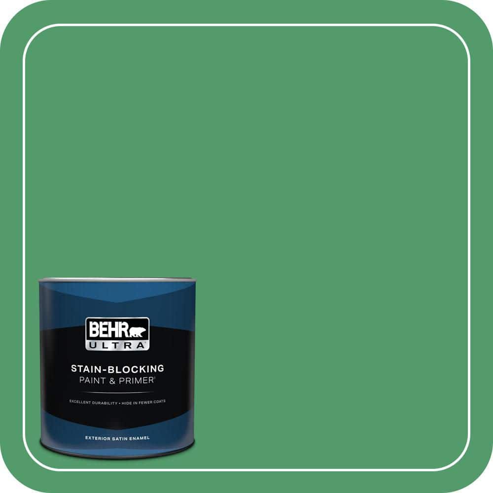 BEHR ULTRA 1 qt. #P410-6 Solitary Tree Satin Enamel Exterior Paint & Primer