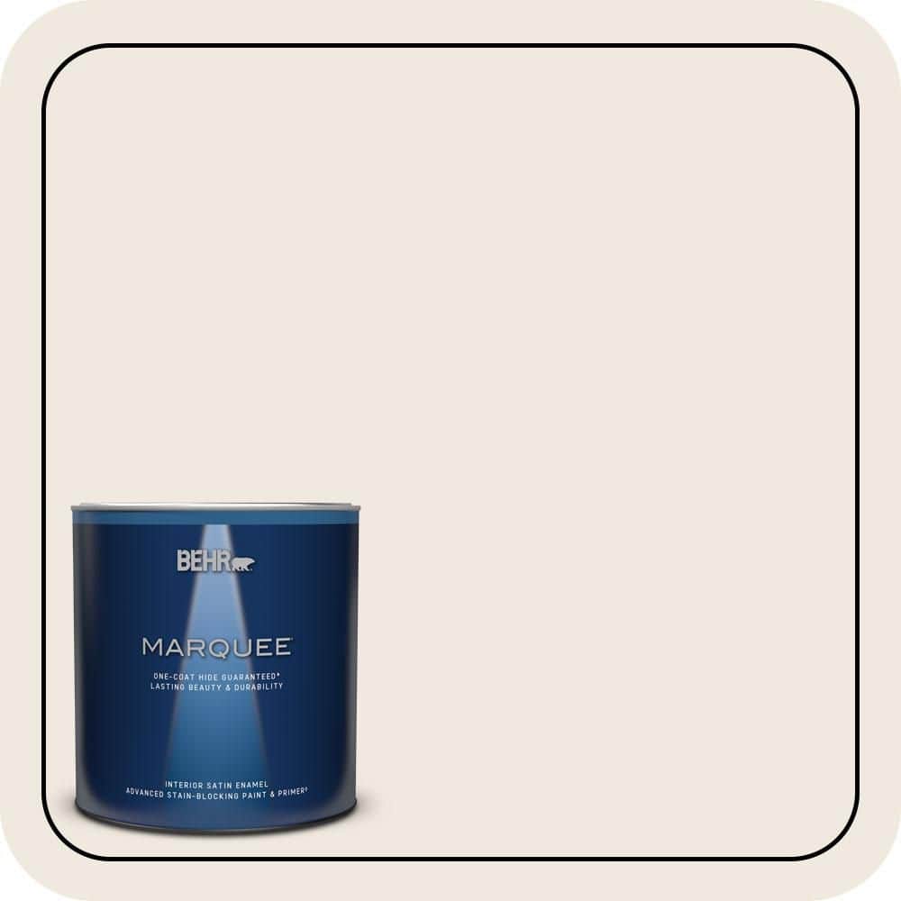 BEHR MARQUEE 1 qt. #720C-1 White Truffle Satin Enamel Interior Paint & Primer